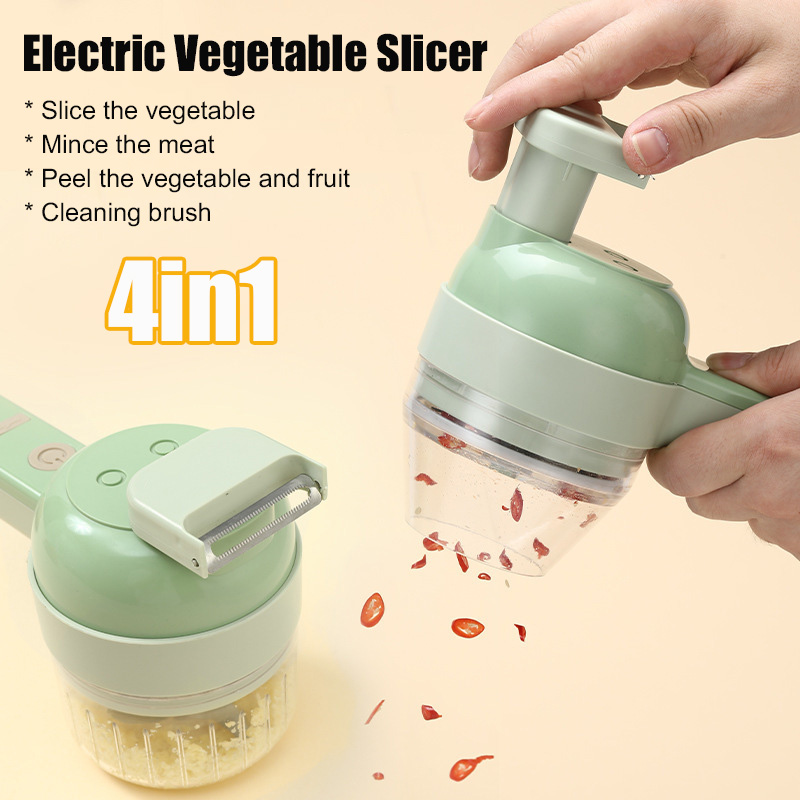 Meat Grinder Attachment - 4в1 электрическая овощерезка домашняя ручная беспроводная
