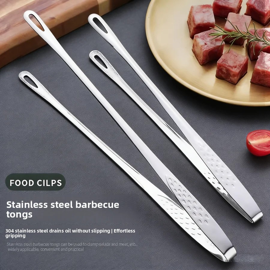 Kitchen Appliances And Utensils - Кухонные щипцы из нержавеющей стали, нескользящие,