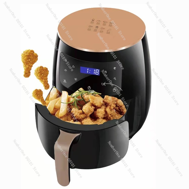 Kitchen Appliances Large - Аэрофритюрница 6 л, большая емкость, безмасляная,