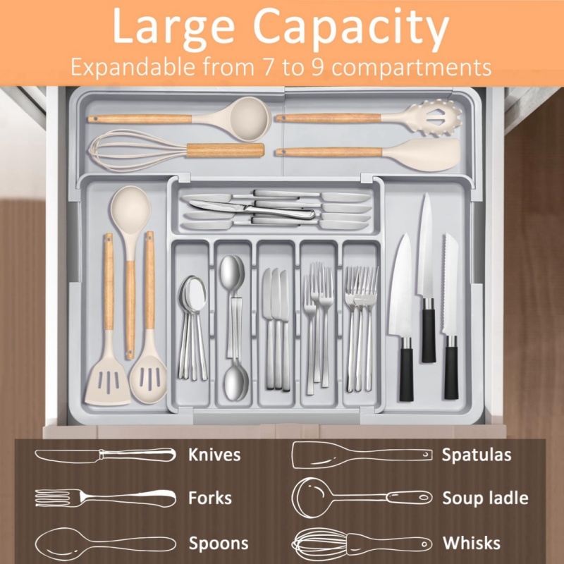 Серый расширяемый органайзер д – обзор и цена Kitchen Appliances Large